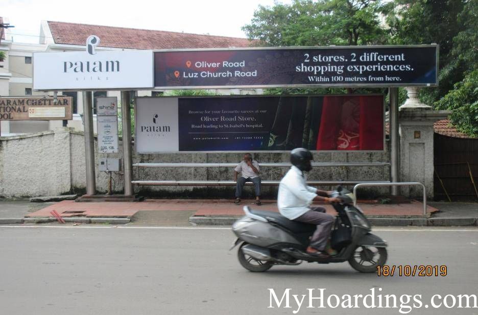OOH Hoardings Agency in India, Bus Shelter Branding Company in Anjaneayar Kovil Bus Stop Chennai